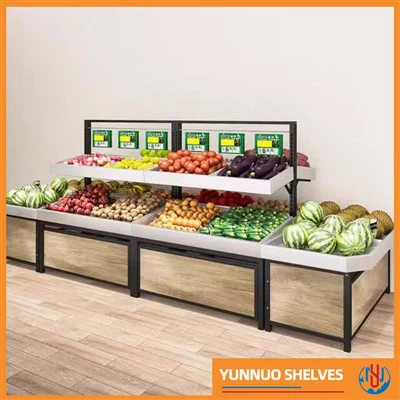 2 ردیف میوه و سبزیجات از جنس استنلس استیل